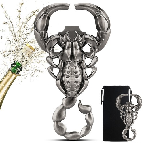 Wine Beer Opener with Scorpion Shape Metal Soda Can Corkscrew Party Gadget Gift - Picture 8 of 18