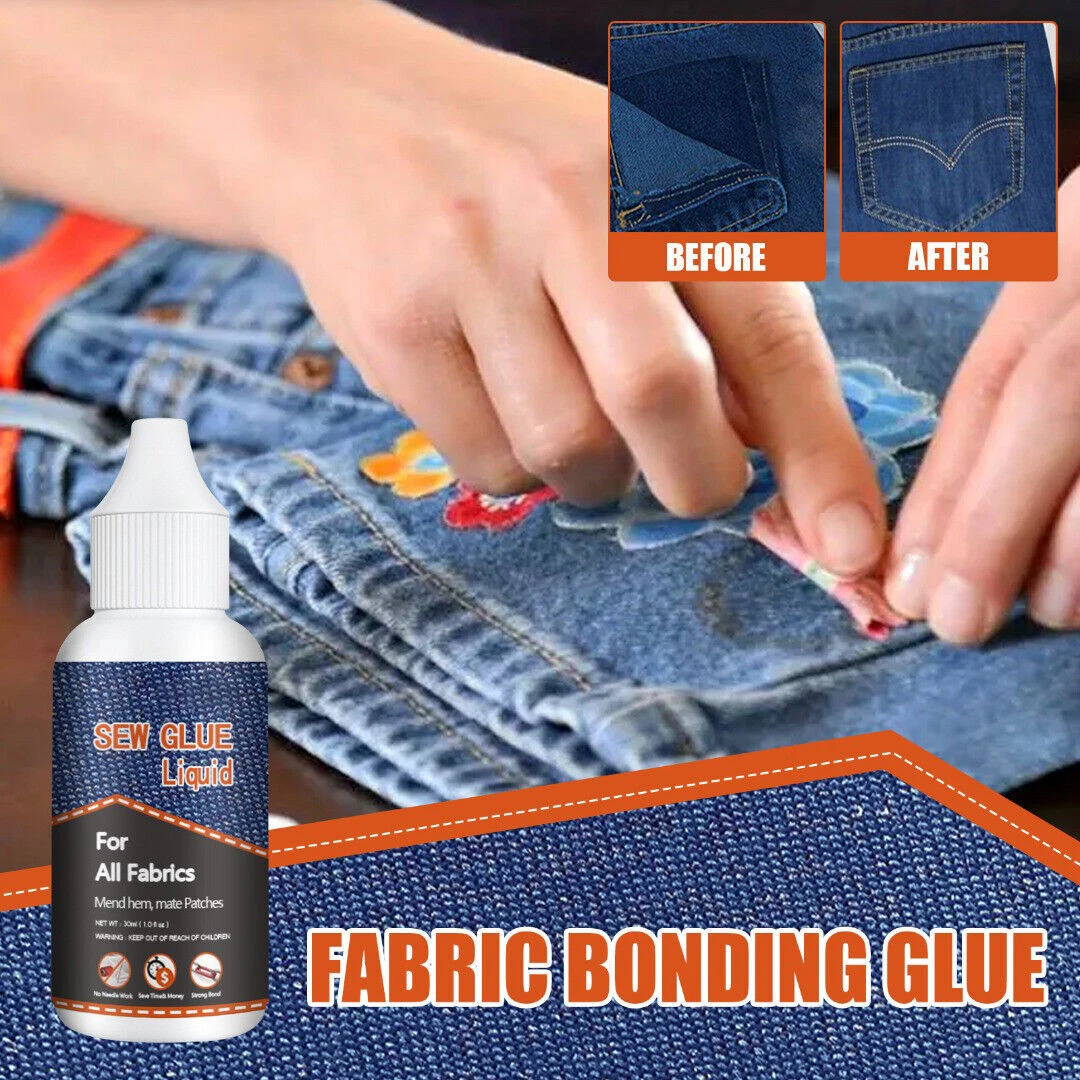 30 ml Sew Glue Liquid Bonding Repair For Clothes Denim Fabric
