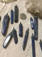 Lapis Lazuli pendant with natural copper patina bail 1.5 to 2 in