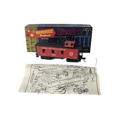 Roundhouse HO Spur 3 Fenster Standard Begleitwagen Denver & RGW C401 Bausatz gebaut verpackt