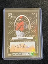 Josiah Gray 2022 Obsidian Electric Etch Orange Rookie Auto #d /50 Nationals