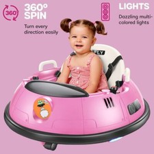 Bumper Car for Kids 12V Battery Baby Electric Bumper Car Toy w/Remote Control