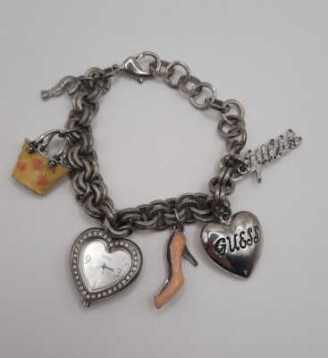 Guess Chain Link Rhinestone Watch Guess Crystal Bezel Ladies Watch, Item No. W95088L1, Reduced  main image 4