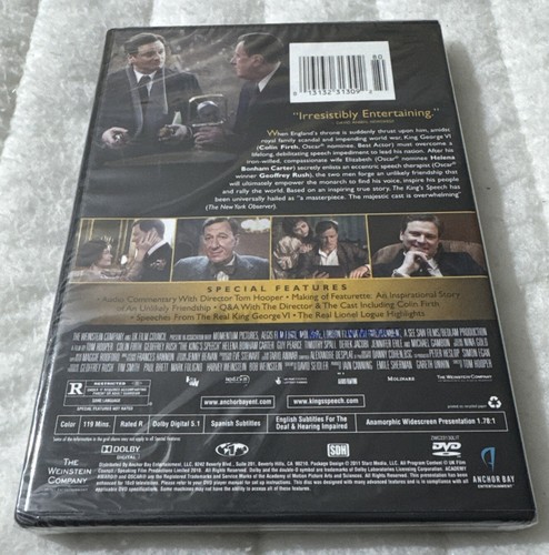 The King's Speech DVD Colin Firth Geoffrey Rush Helena Bonham Carter New Sealed - Picture 7 of 12