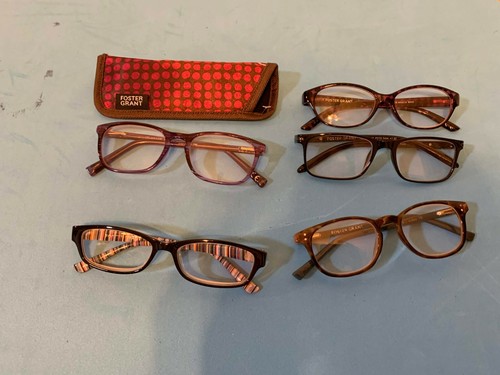 Lot Of 5 Eyeglass Frames Full Rim: Foster Grant and other + Bonus 