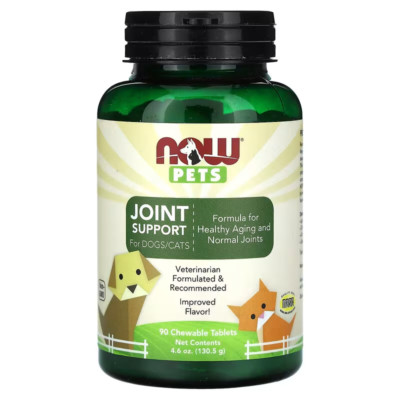 NOW Foods, Pets, Joint Support for Dogs/Cats, 90 Chewable Tablet, 4.6 oz