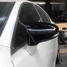 FOR 14-2020 LEXUS IS200 300 350 M HORN STYLE GLOSS BLACK SIDE MIRROR COVER CAP