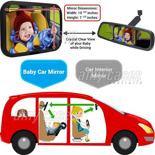 Car Baby Seat Inside Mirror View Back Safety Rear Ward Facing Child Infant MEL - Picture 10 of 13