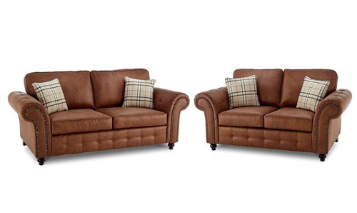 Oakland Suede Leather Corner sofa /3seater /2seater /3&2 seater /Arm chair - Picture 6 of 18