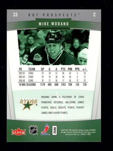 2006-07 Fleer Hot Prospects Base Hockey Cards You Pick #1 - 100 - Picture 65 of 189
