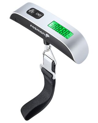 Fosmon Digital Luggage Scale, LCD Display Backlight Temperature Baggage Scale...