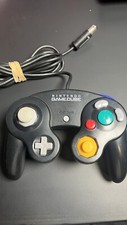 Fully Cleaned! Official Black Nintendo Gamecube Controller Oem Tested