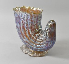 Loetz Candia Papillon Cornucopia Vase