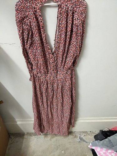 Zimmermann Dress Womens Size 1 Red Floral Flower Pattern Peasant Style - Picture 7 of 8