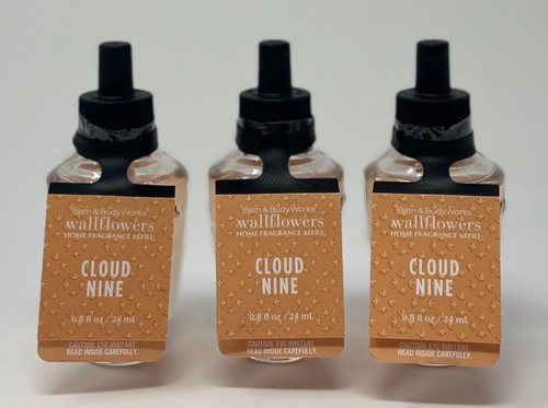 LOT OF 3 BATH & BODY WORKS CLOUD NINE WALLFLOWER FRAGRANCE REFILL BULB PLUG IN - Foto 1 di 4