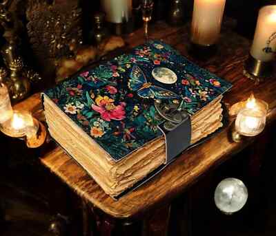 Butterfly Leather journal Beautiful impression birthday gifts Notebook book.