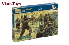 Italeri Plastic Model kit 1/72 WWII U.S. INFANTRY 48 Figures unpainted #6120