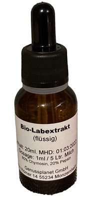 Lab, Labextrakt 20ml Naturlab für Käseherstellung, Käse, Kälberlab, Käselab