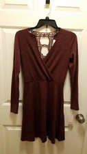 NWT Candies Junior's Lace Back Wrap Dress, Size Large, Retail $48.00