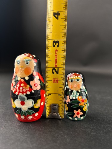 Vintage Matryoshka Russian Nesting Dolls 8 Pieces Hand Painted Wooden - Picture 12 of 19
