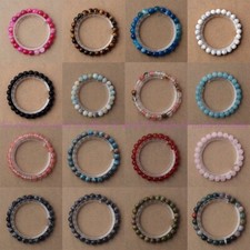 8mm Handmade Mixed Natural Gemstone Round Beads Stretchy Healing Reiki Bracelets