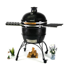 27 Inch Kamado X Classic BBQ Ceramic Egg Outdoor Grill Black UK Stock  Barbecue