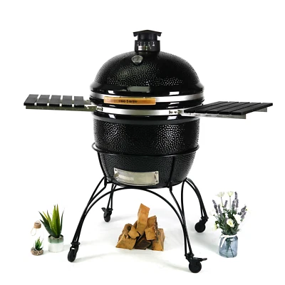 BBQ-BITS 27 Zoll Kamado X Classic BBQ Keramik Ei Outdoor Grill Schwarz UK Lager Barbecue