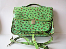 Naj Oleari borsa cartella vintage con tracolla anni '80 disegno uccellini