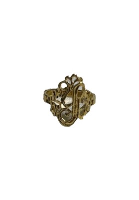 22K Yellow Gold layered Ring Later  Y  Women s Size 7.5 Vintage New 2.4 g