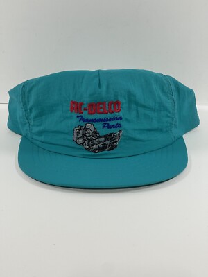 Vintage AC-Delco Transmission Parts Hat Cap Teal Rare Embroidered UAW Local 155