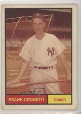 1982 1961 World Champions: New York Yankees Frank Crosetti Frankie #6 5hy