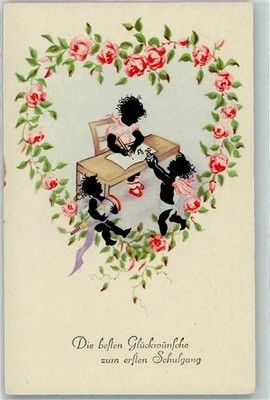 39165784 - angel school bag silhouette color heart from roses publisher HB series