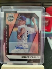 Ben Casparius 2021 Panini Elite Extra Edition Auto #162 Los Angeles Dodgers