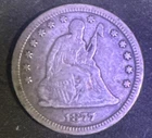 1877-CC 25c Seated Liberty Silver Quarter - Carson City - Nicely Circulated!