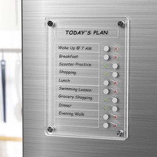 Acrylic Magnetic to Do List Planning Board with Sliders & Desktop Stand Multi