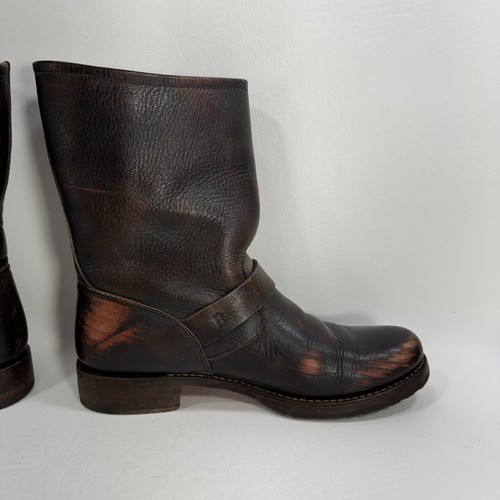 Frye Veronica Engineer Brown Leather Boots Size 9.5 B 77511 Women's Biker - Picture 6 of 13
