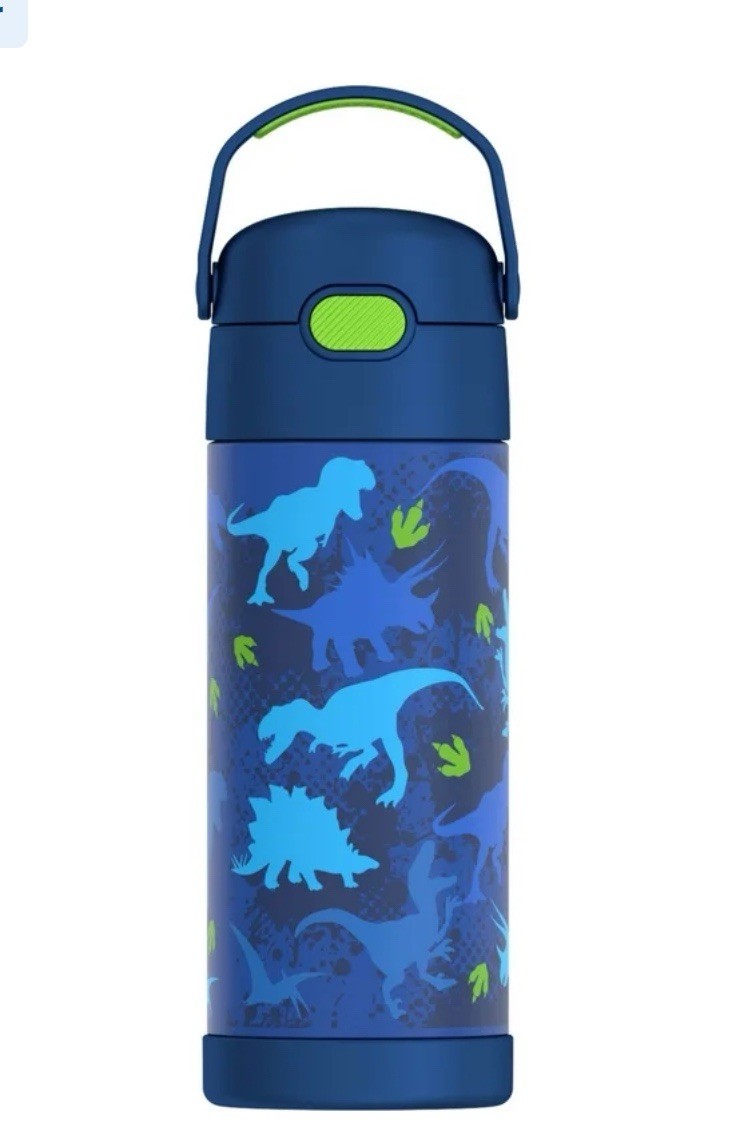 THERMOS Kids Stainless Steel Funtainer Water Bottle With Str