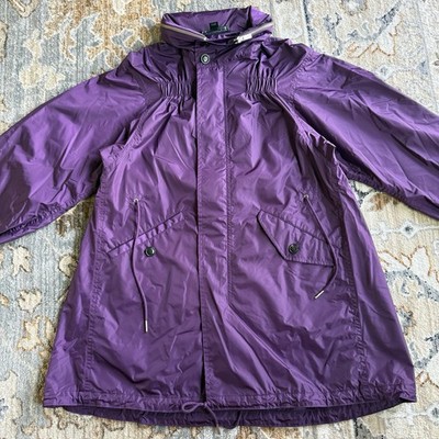 Y-3 Yohji Yamamoto Women's M Purple Rain Coat Full Zip Jacket