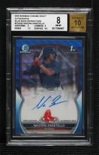 2023 Bowman Draft Blue Wave Refractor 100/150 Nazzan Zanetello BGS 8 Auto 09an