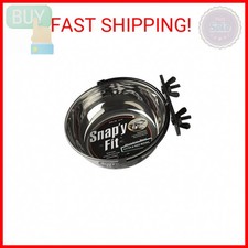 MidWest Homes for Pets Snap'y Fit Stainless Steel Food or Water Bowl, Holds 20 O