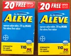 Aleve Naproxen 220Mg Pain/Fever Reducer 110/ct Caps *LOT OF 2* DENTED EXP: 11/27