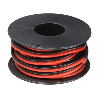 2 Leitung Parallel Silikon Draht 18AWG 18 Messgerät Rot Schwarz Spule 4.5m/15ft
