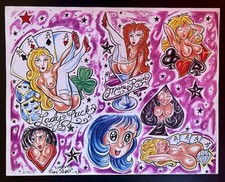 Tattoo Flash - Troy Timpel - 13 Vintage Color Sheets - Set 2