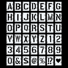 42st Zahlen Buchstaben Schablonen 10cm Kunststoff wiederverwendbar DIY Handwerk