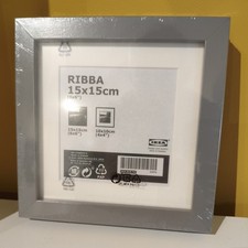 IKEA Ribba 15cmx15cm Photo Frame Square Grey