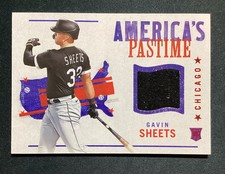 2022 Panini Chronicles America's Pastime Swatches Red Gavin Sheets Rookie RC
