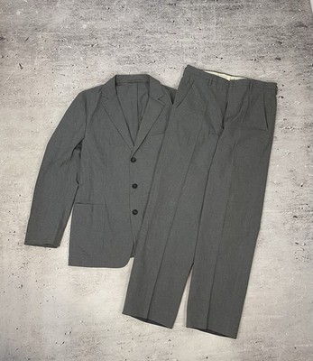 GUCCI Men s Gray Cotton Suit 48 M Two Piece Blazer Jacket Trousers Authentic