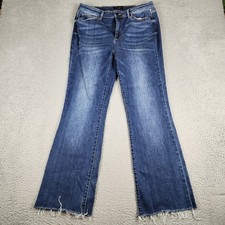 Judy Blue Jeans Womens 15/32 Blue Stretch Bootcut Denim Faded Casual