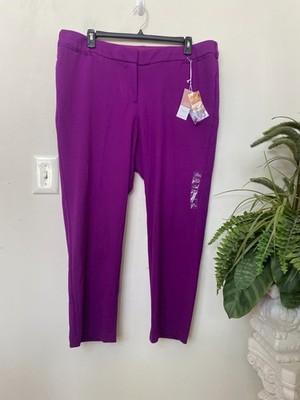 NWT Lane Bryant Womens Purple Stretch Ponte Skinny  Ankle Pant Suit Sz 22 $69.99