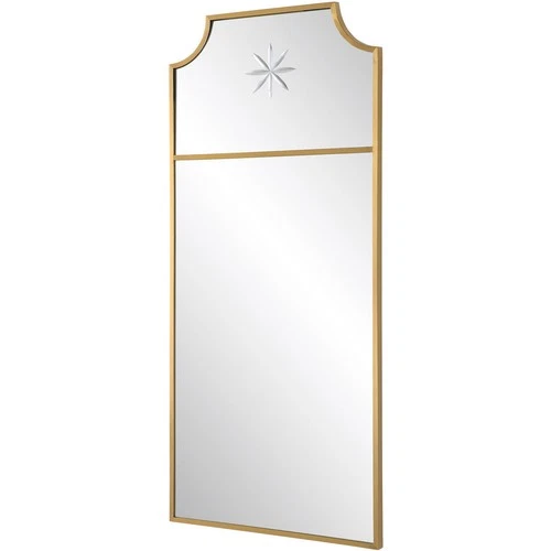 Uttermost 09748 Caddington 40 X 18 inch Satin Brushed Brass Wall Mirror, Tall - Picture 2 of 5
